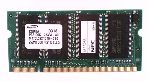 PC-2100S・256MBノートメモリ